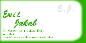 emil jakab business card